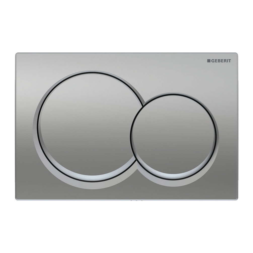 Cutout image of Geberit Alpha01 Round Matt Chrome Dual Flush Plate